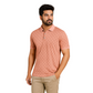 Men's Orange Burbury Designed T-Shirt With Collar – Classic Fit.