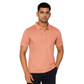 Men's Orange Burbury Designed T-Shirt With Collar – Classic Fit.