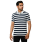 Men's White With Black Lining T-Shirt With Collar – Classic Fit.