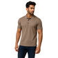 Men' Cream T-Shirt With Collar – Classic Fit.