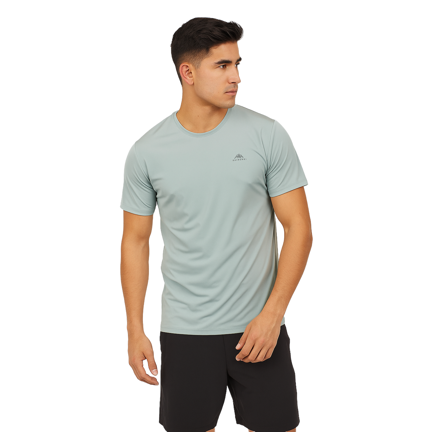 Men' Light Green PLAIN T-Shirt Without Collar – Classic Fit.