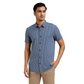 Men’s Navy Blue Striped Casual Shirt – Smart Short Sleeve Cotton Shirt