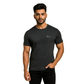 Men' Black Designed T-Shirt Without Collar – Classic & Sport Fit.