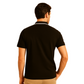 Men's Classic Black Polo T-Shirt – Slim Fit & Striped Collar
