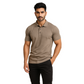 Men' Cream T-Shirt With Collar – Classic Fit.