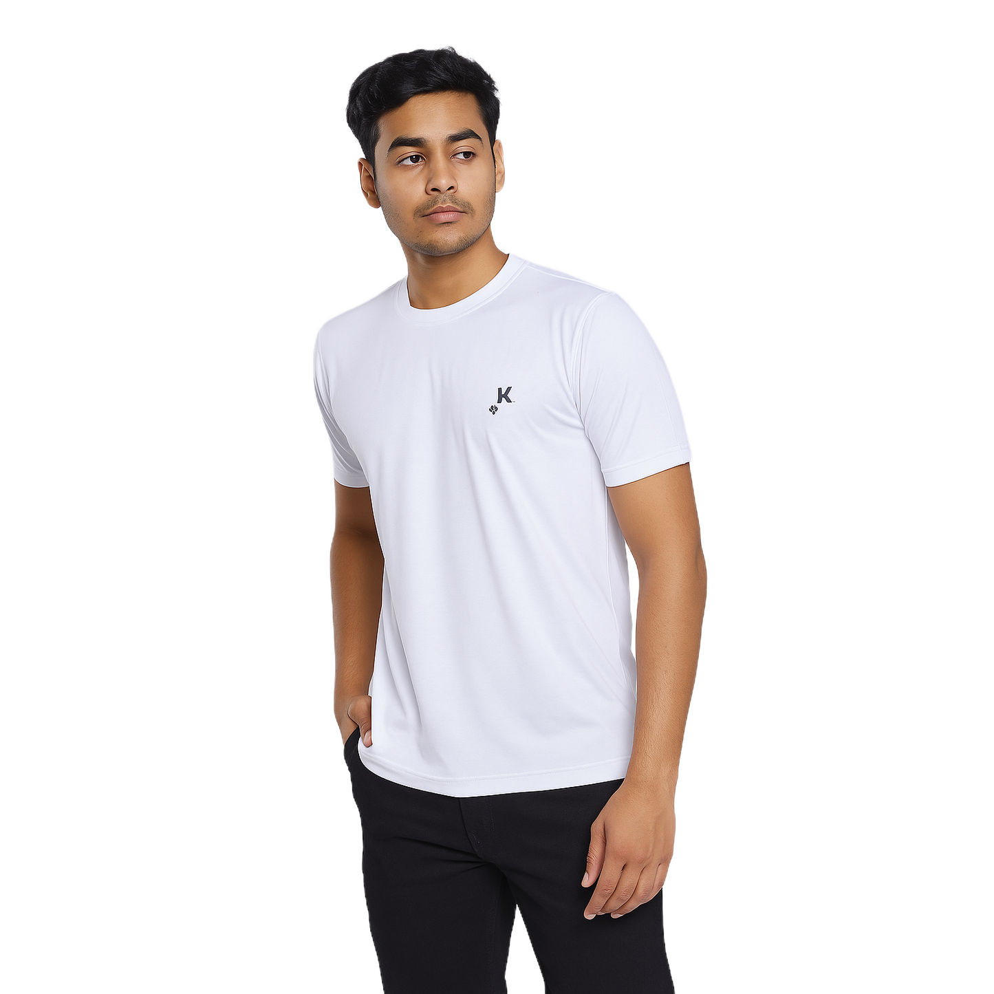 Men' White Plain T-Shirt Without Collar – Classic&Sport Fit.