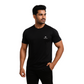 Men' Black Designed T-Shirt Without Collar With Creative Logo – Classic & Sport Fit.