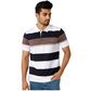 Men’s Striped Polo T-Shirt – Casual Slim Fit Cotton Polo with ASR Logo